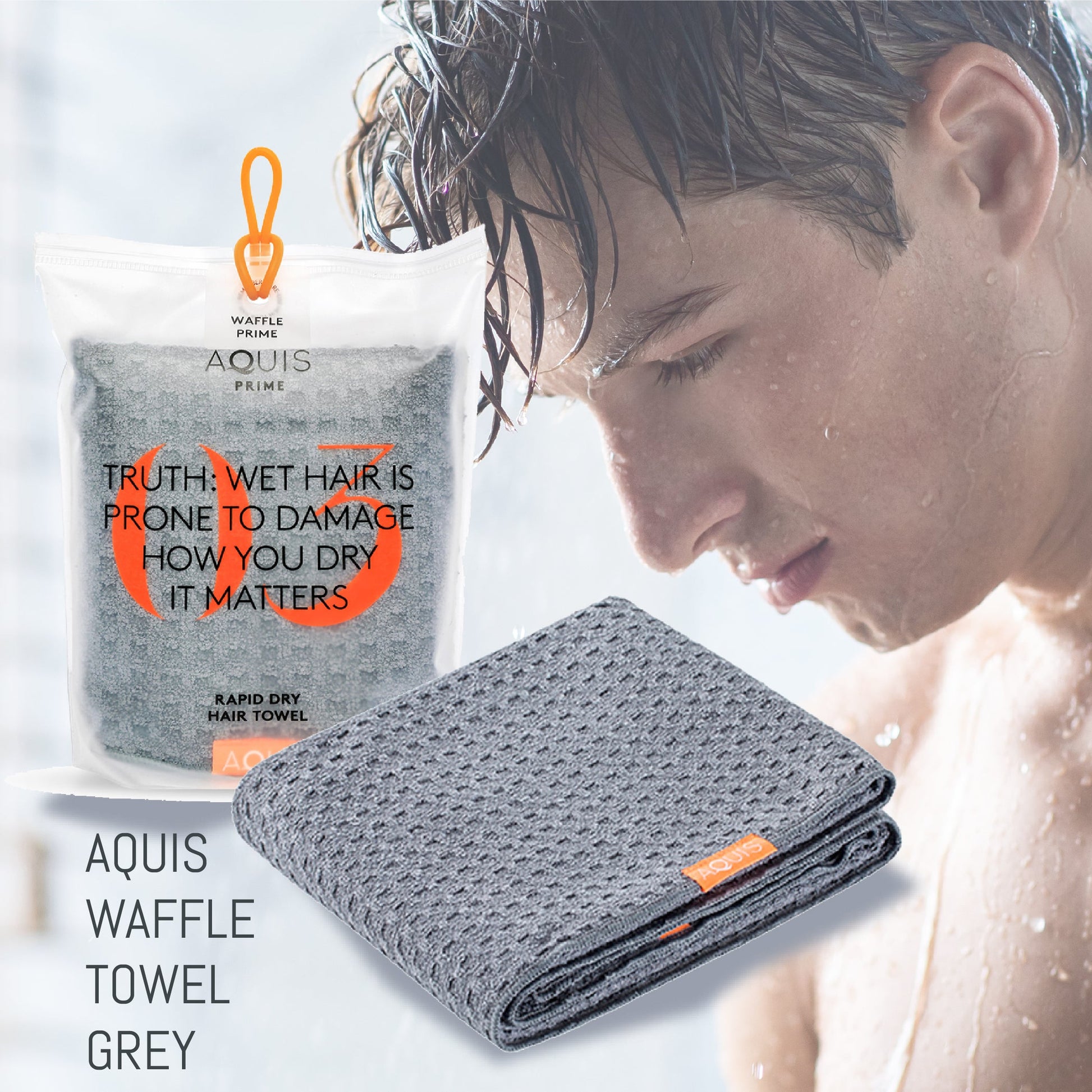 AQUIS WAFFLE LUX BLUE H/TURBAN