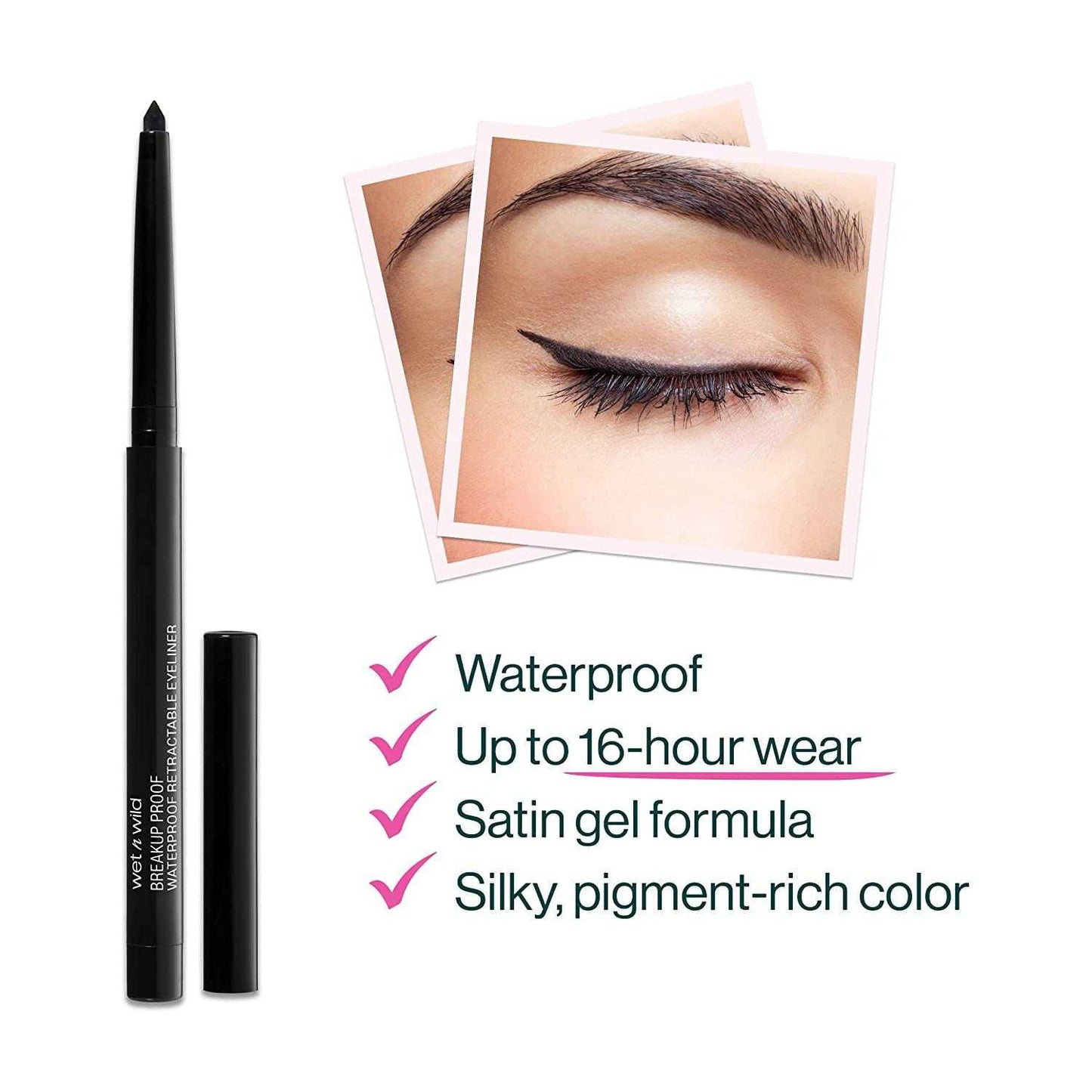wet n wild Mega Last Breakup-Proof Retractable Eyeliner - Black