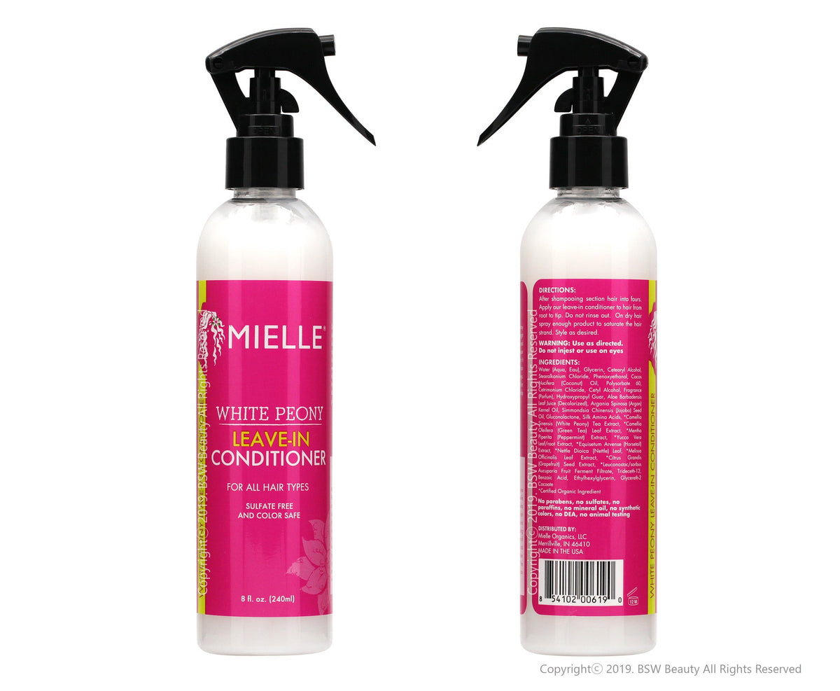 MIELLE White Peony Leave-In Conditioner, 8 oz