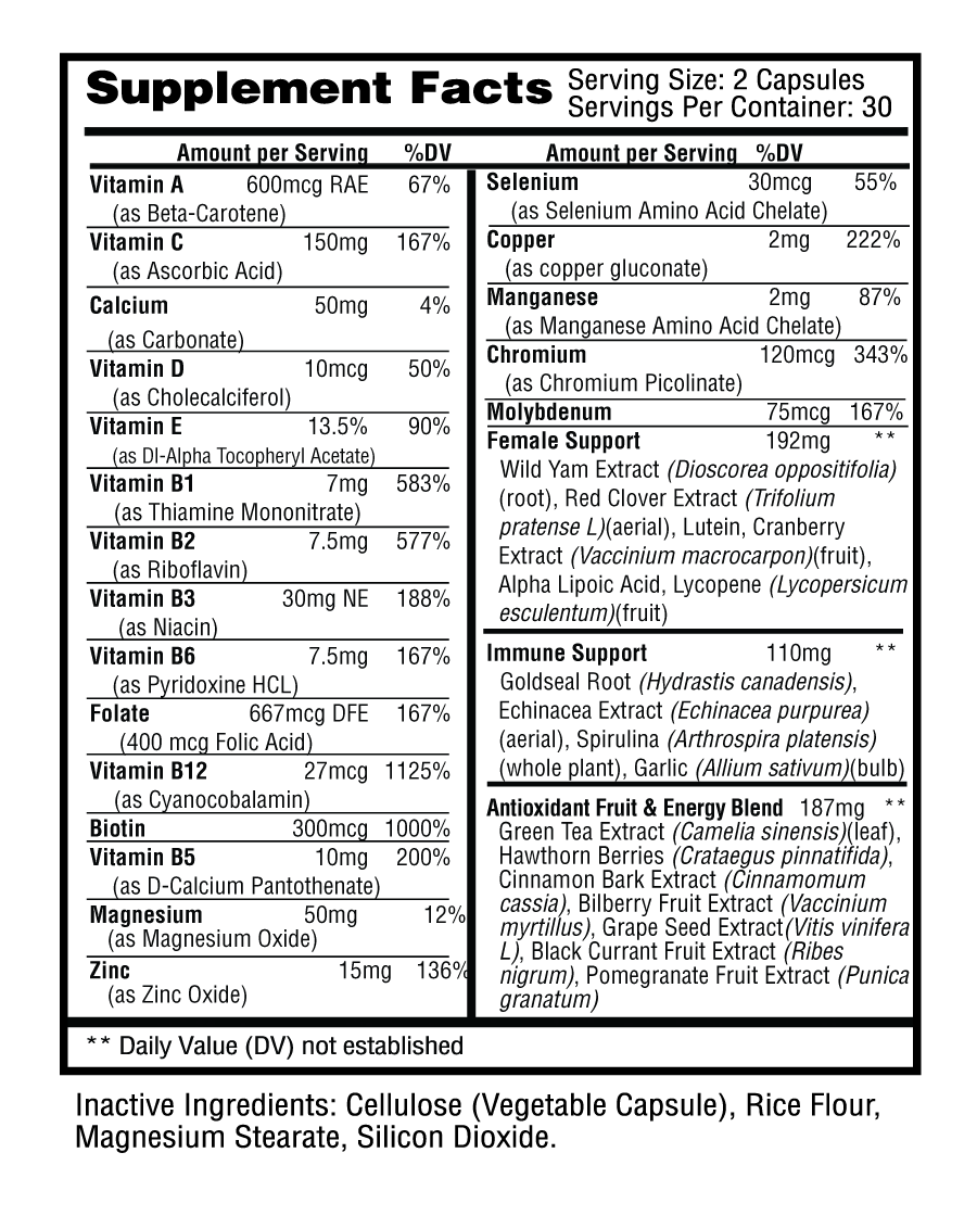 SD WOMENS MULTIVITAMIN CW 60 GMM