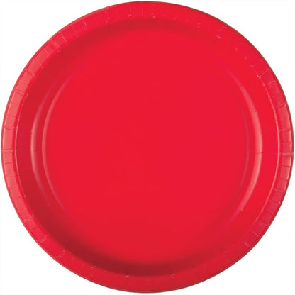 SENSATIONS Premium Paper Dinner Plates - Classic Red, 10 count