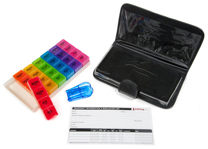 PILL ORGANIZER 21 PILL PCH GRY/BG