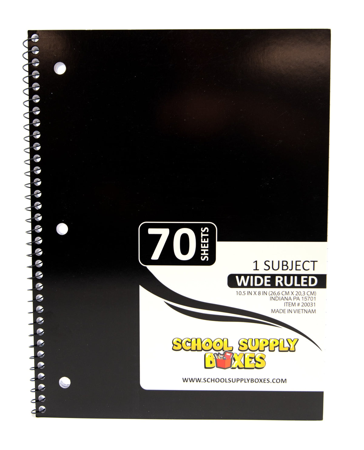 iScholar 3 Subject Wide Ruled Notebook - Assorted Colors