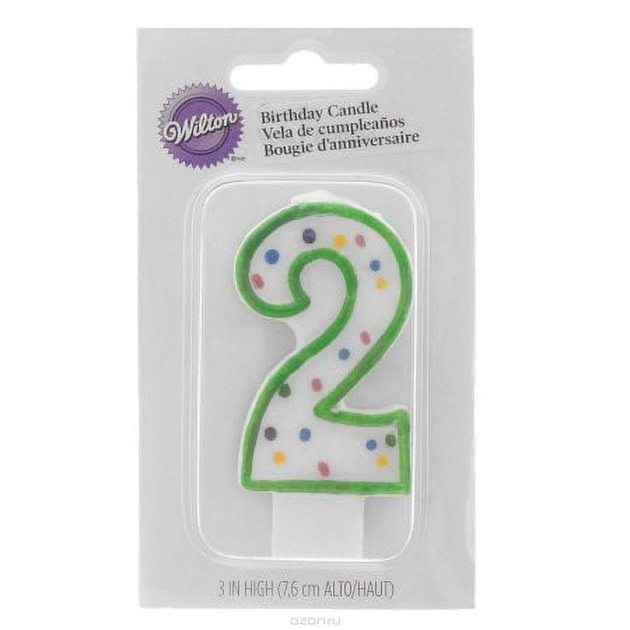 Wilton Numeral Birthday Candle Number 2 - Green