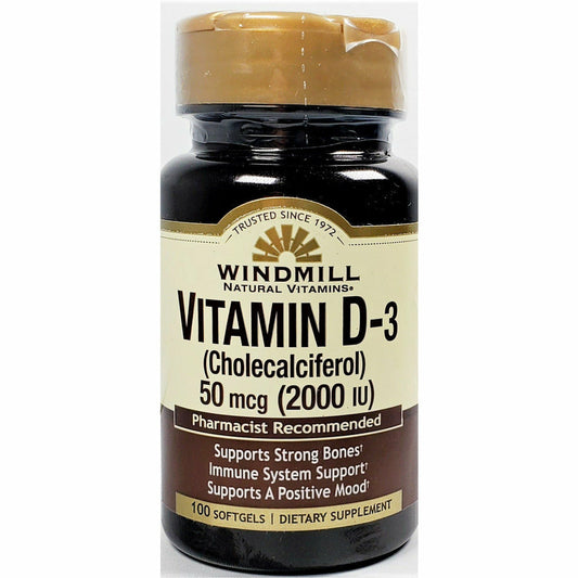 VITAMIN D3 50 MCG SOFTGEL 100CT WINDML