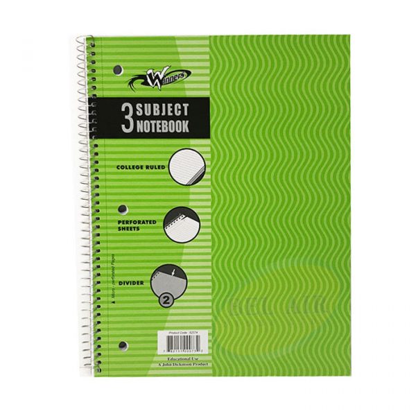 iScholar 3 Subject Notebook