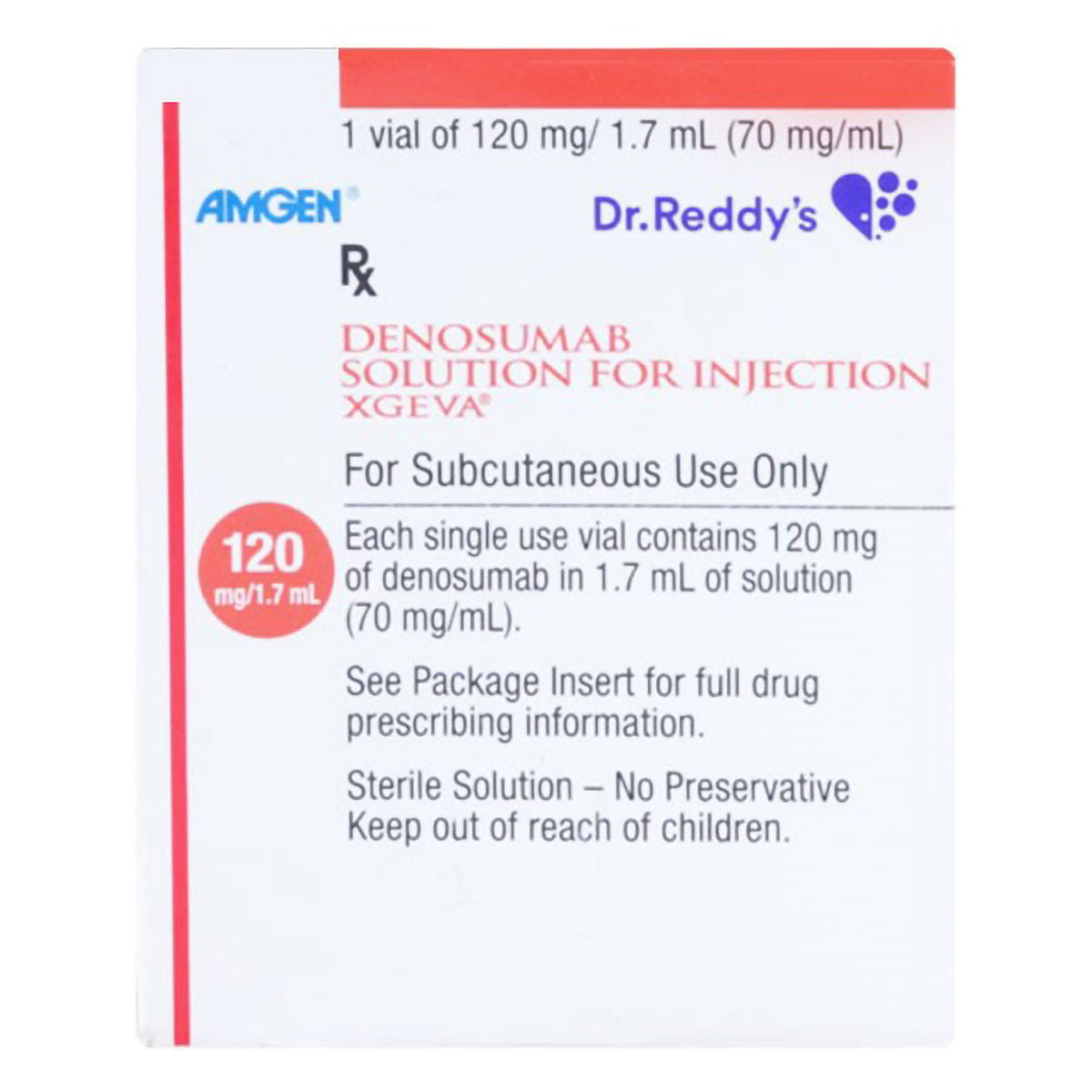 XGEVA SF 70MG/ML 120MG/1.7ML VL
