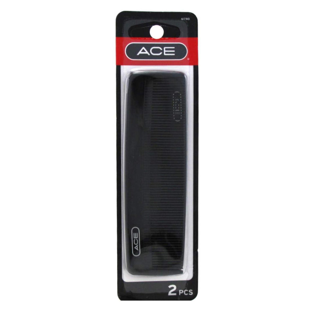 ACE 5" Classic Pocket Comb - Black, 2 count