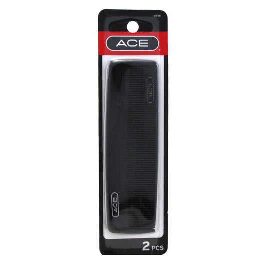 ACE 5" Classic Pocket Comb - Black, 2 count