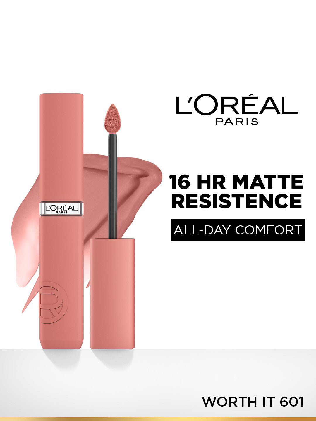 L'ORÉAL PARIS Infallible Matte Resistance Liquid Lipstick, 601 Worth It, 0.16 fl oz