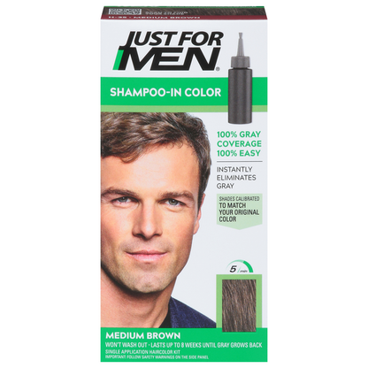 Just For Men Shampoo-In Hair Color - Medium Brown H-35
