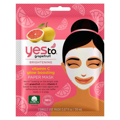 Yes To Grapefruit Brightening Paper Mask with Vitamin C