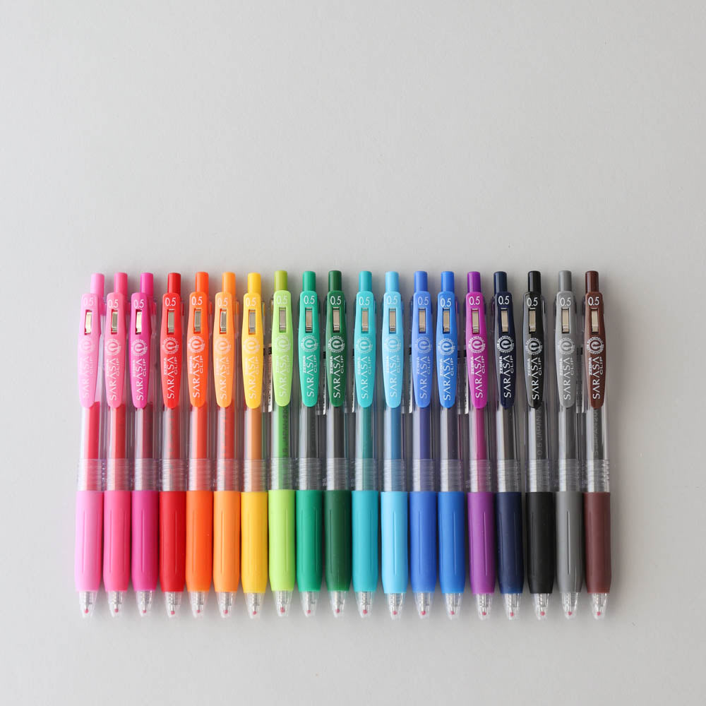 Zebra Sarasa Clip 0.5mm Gel Retractable Pens - Light Blue, 12 ct