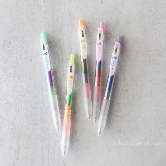 Zebra Sarasa Clip 0.5mm Gel Retractable Pens - Light Blue, 12 ct