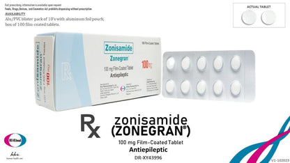ZONEGRAN CP 25MG 100