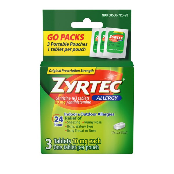 ZYRTEC ALLERGY TABLET 3CT