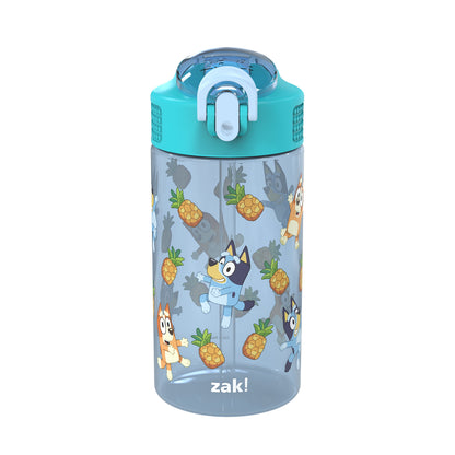 Zak Plastic Straw Water Bottle - Bluey, 16 oz