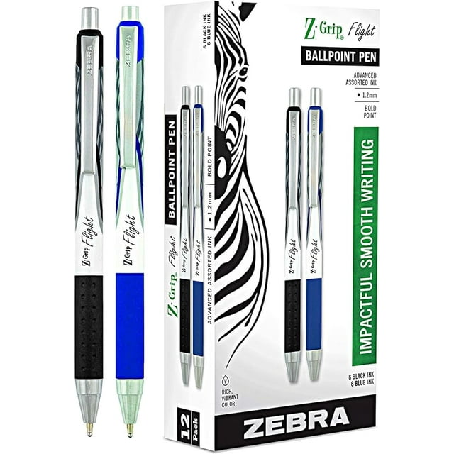Zebra Z-Grip Flight Ballpoint Pen Advanced Black Ink