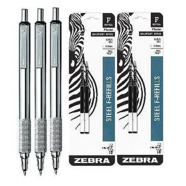Zebra Durable Stainless Ballpoint Pen Black Ink