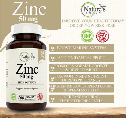 NT ZINC W/VITA C GC 50MG 120 SFG