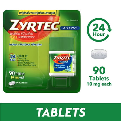 ZYRTEC TB 10MG 45 OTC