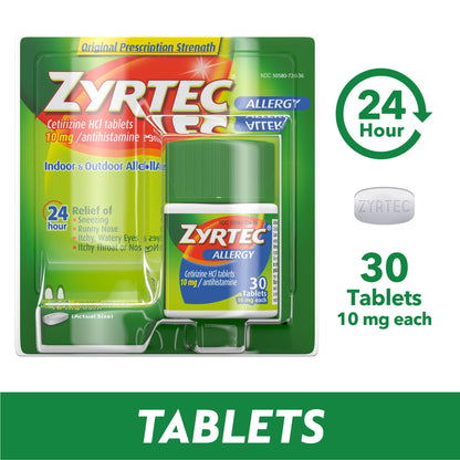 ZYRTEC ALLERGY 10 MG LCP 25CT