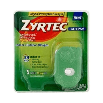 ZYRTEC TB 10MG 5 OTC