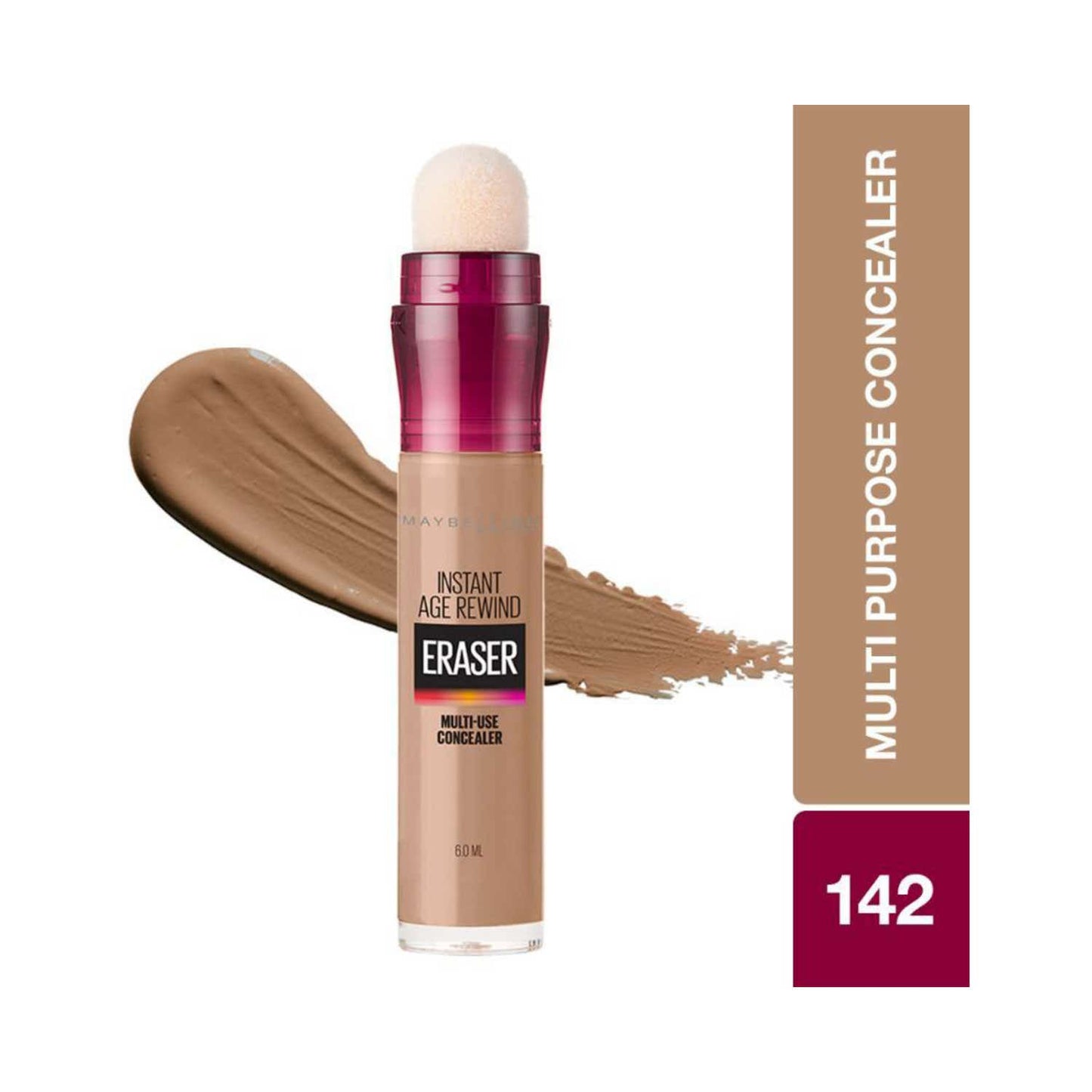 MAYBELLINE New York Instant Age Rewind Eraser Multi-Use Concealer, 141 Butterscotch, 0.2 oz