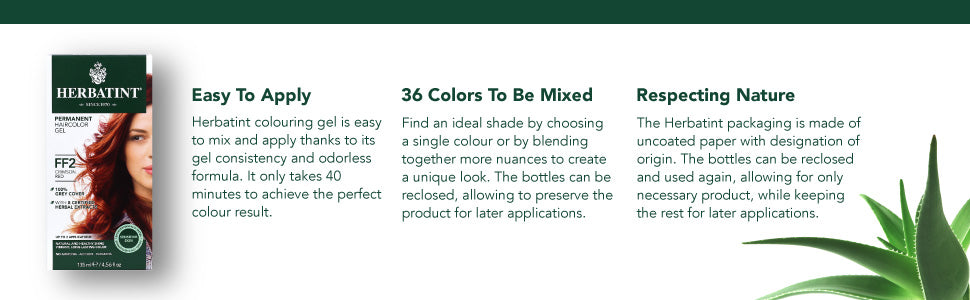 Permanent Herbal Haircolor Gel; FF2 Crimson Red