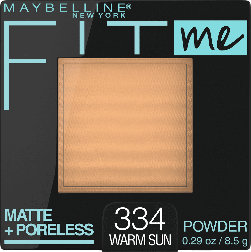 MAYBELLINE New York Fit Me Matte + Poreless Pressed Face Powder Makeup, 334 Warm Sun, 0.29 oz