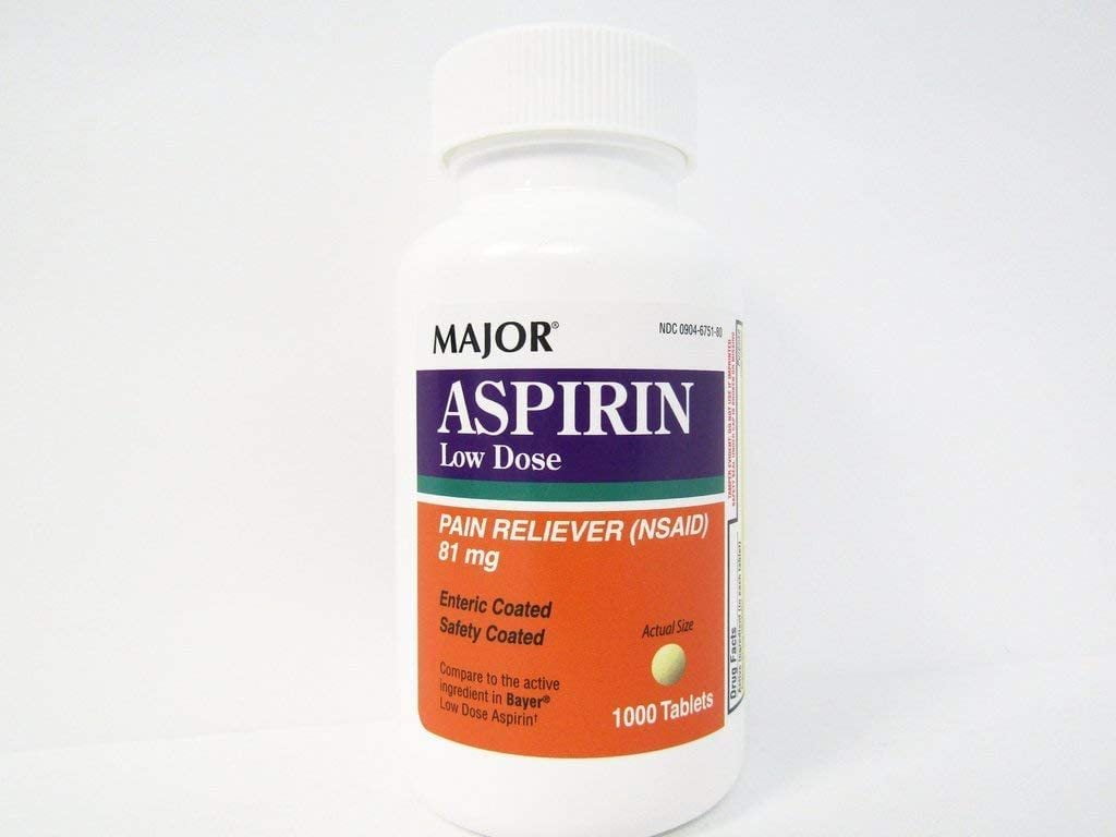 ASPIRIN CW 81MG 1000 LWDS ORN