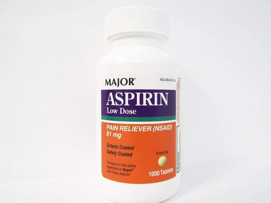 ASPIRIN CW 81MG 1000 LWDS ORN