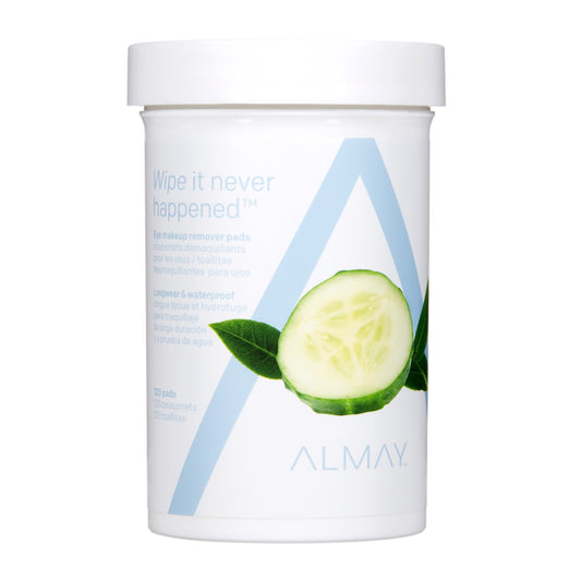 ALMAY Longwear & Waterproof Eye Makeup Remover Pads, 120 count