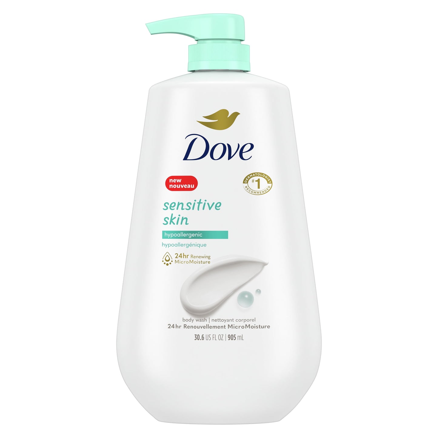 DOVE SENSITIVE SKIN LQ 20OZ HYAL