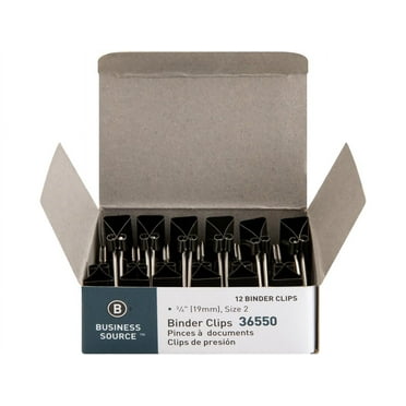 CLi Medium Black Binder Clips, 3 count