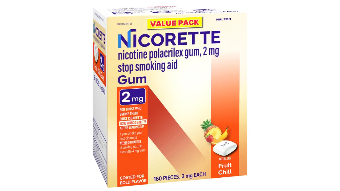 NICORETTE GUM FRUIT CHILL 4MG 20 CT.