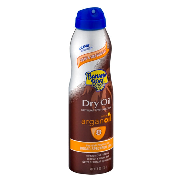 Banana Boat Spf#8 Dry Oil Spray With Coconut Oil 6oz