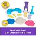 Kinetic Sand Beach Set Ice Cream Tub - White, 4 oz