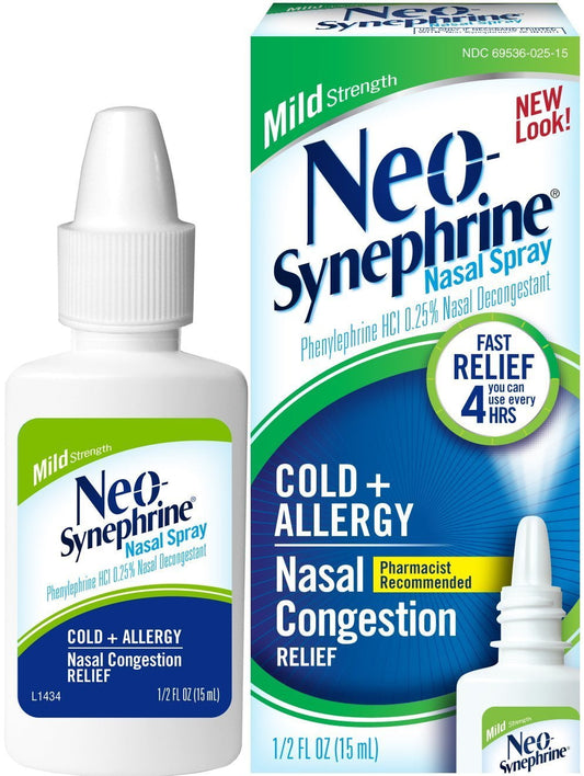 NEO-SYNEPHRINE COLD & SINUS REG/ST 0.5OZ