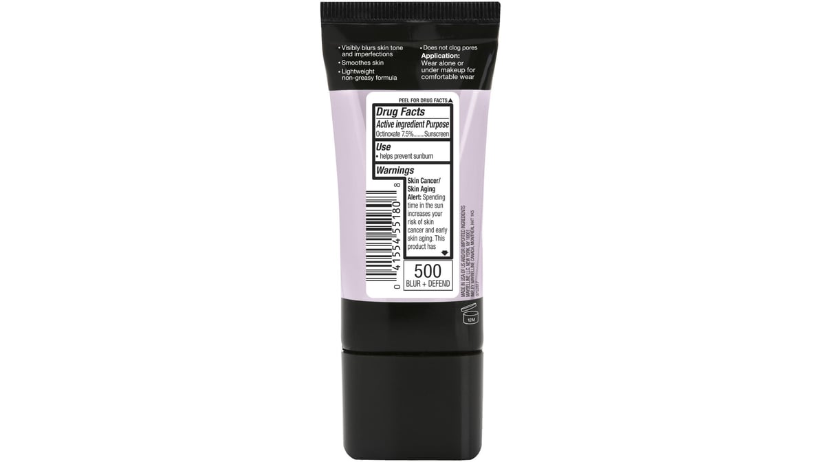 Maybelline Master Prime By Facestudio Blur + Defend Octinate Sunscreen SPF30