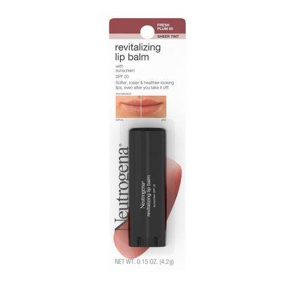 Neutrogena Revitalizing Tinted Lip Balm, SPF 20, Fresh Plum 60, .15 oz