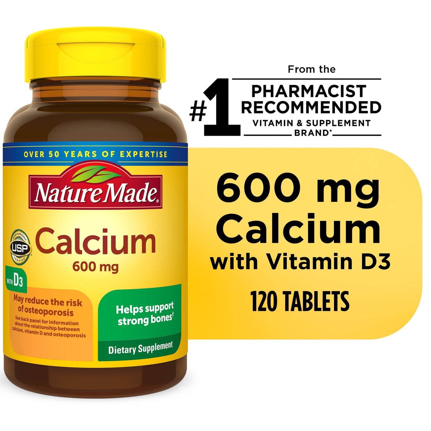 CALCIUM+D 600MG TABLET 60CT NAT MADE