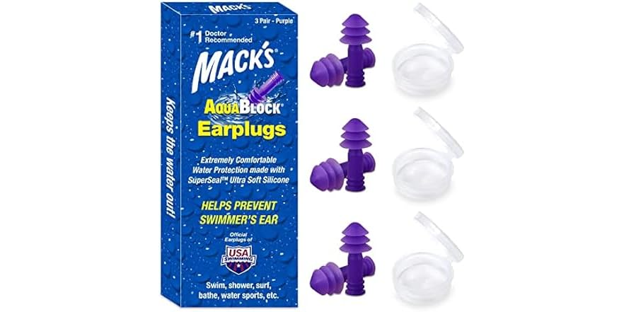 MACKS AQUABLOCK EARPLUGS 2EA