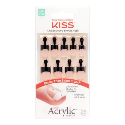 KISS Salon Acrylic Revolutionary French Nails Real Short Length