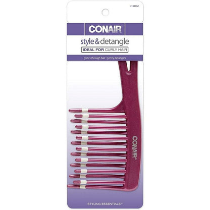 CONAIR Styling Essentials Detangle & Style Wide-tooth Lift Comb