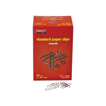 CLi Standard Paper Clips - Size 1, 100 count