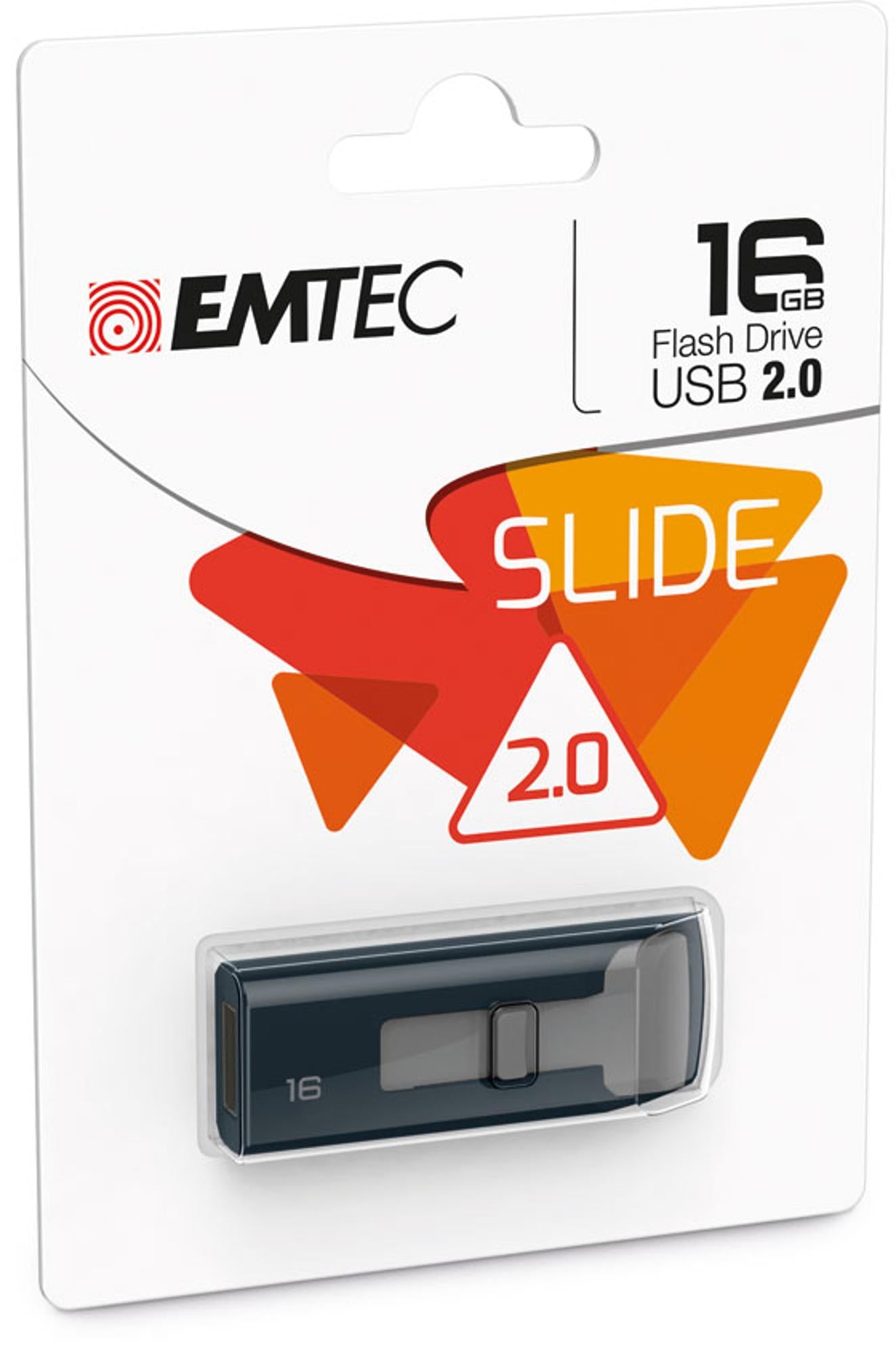 EMTEC Click 2.0 16 GB USB Flash Drive - Assorted Colors