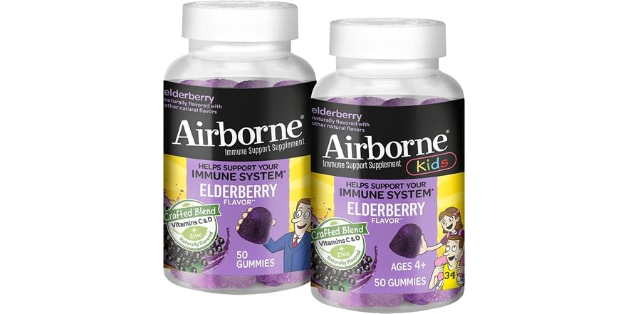 AIRBORNE GUMMIES ELDERBERRY 50CT