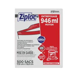 BAG ZIPLOC BG 1QT 12X29