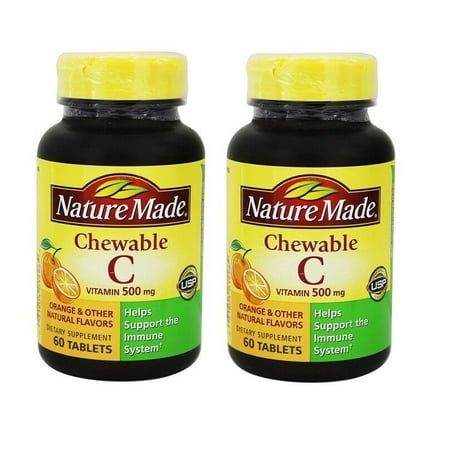 VIT C 500MG CHEW ORANGE 60CT NAT MADE